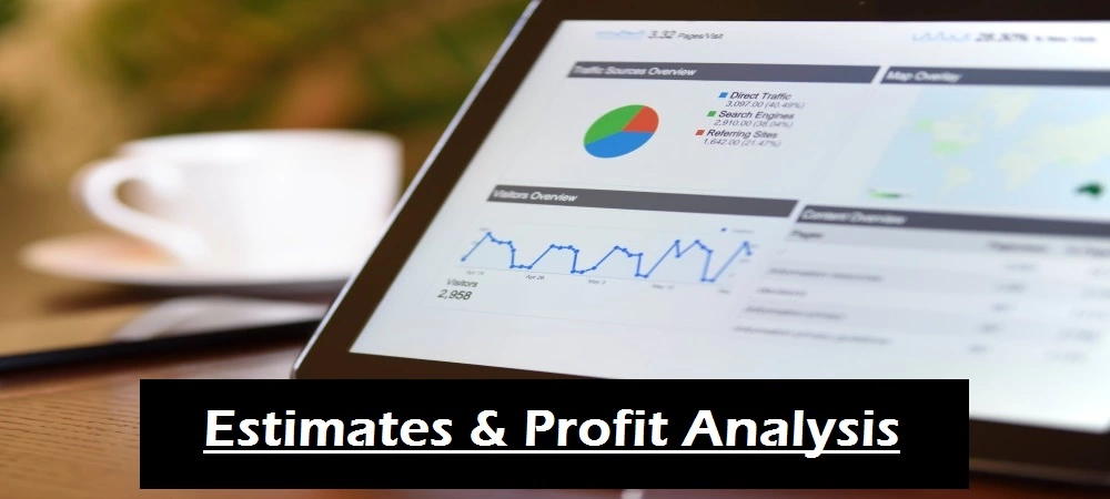 generate profit analysis reports to confirm profit targets are met